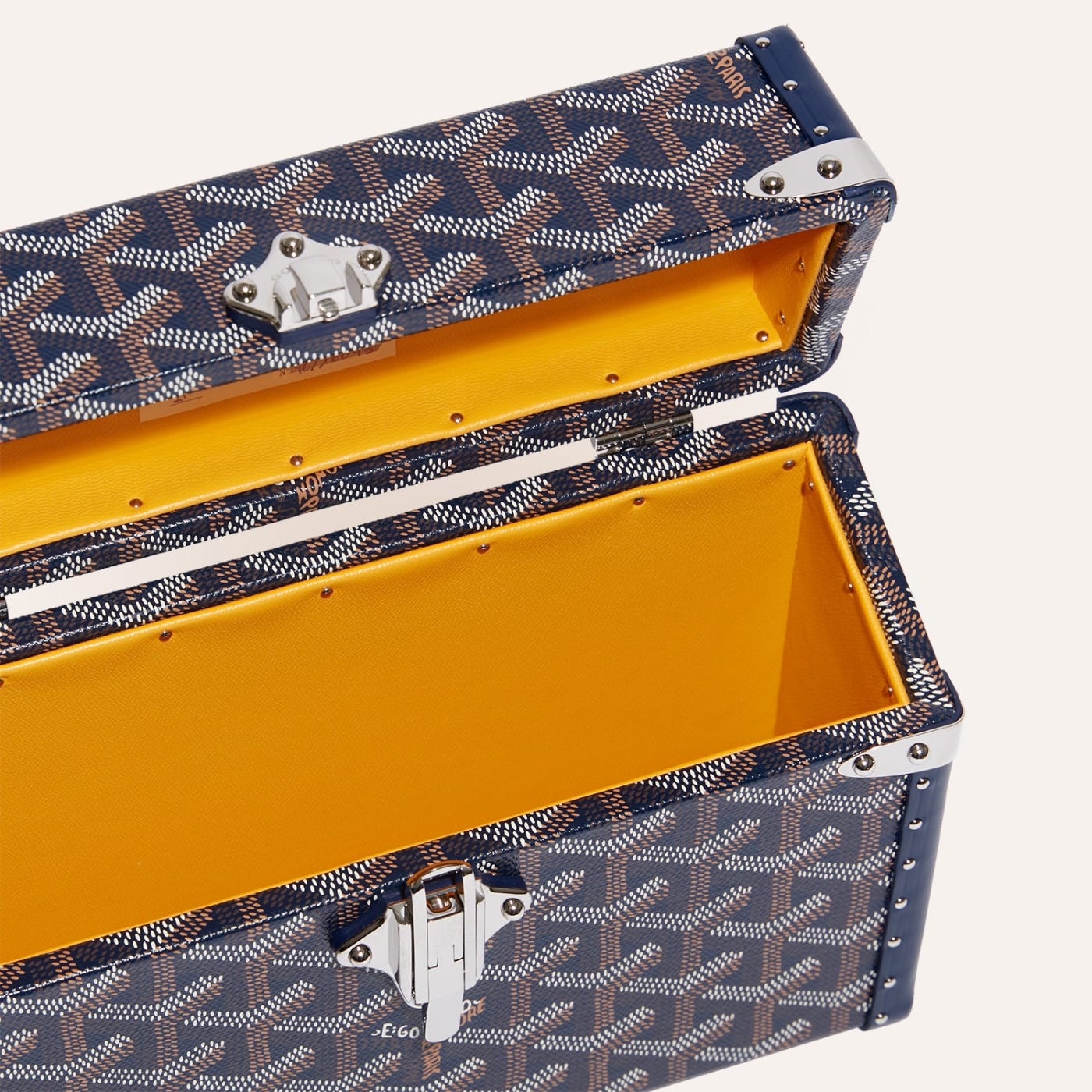Goyard Cassette Trunk Bag Navy Blue - Image 5